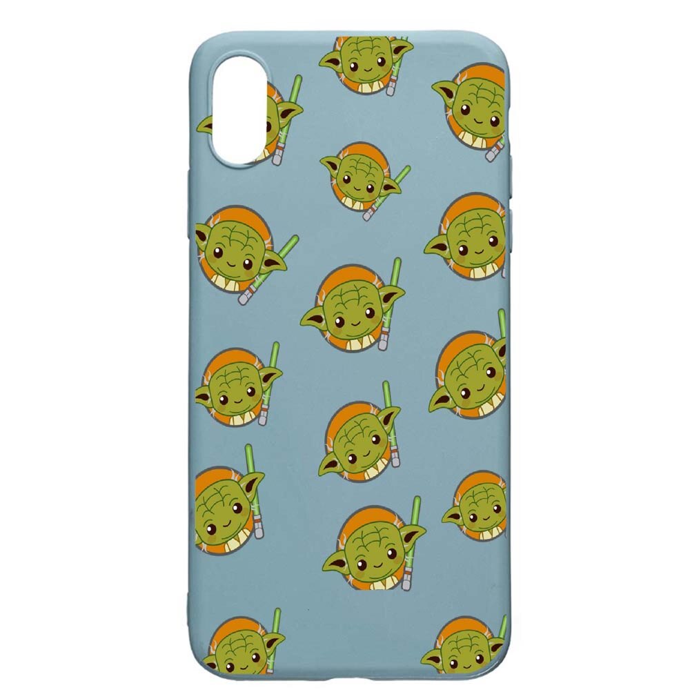 Husa Apple iPhone XS Max, Star Wars Baby Yoda, rezistenta la uzura, anti-alunecare, din silicon Premium, Cornflower, CF420