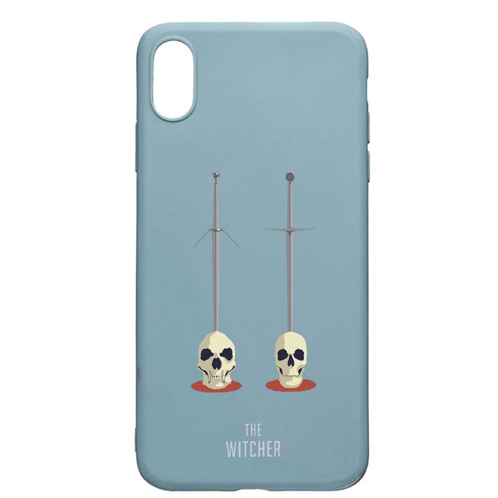 Husa Apple iPhone XS Max, The Witcher, rezistenta la uzura, anti-alunecare, din silicon Premium, Cornflower, CF430