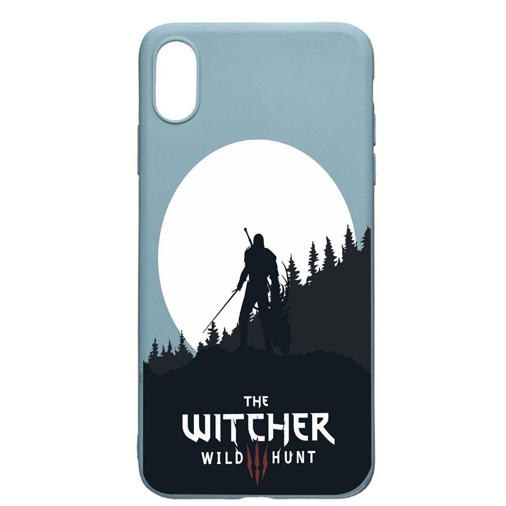 Husa Apple iPhone XS / X, The Witcher, rezistenta la uzura, anti-alunecare, din silicon Premium, Cornflower, CF427