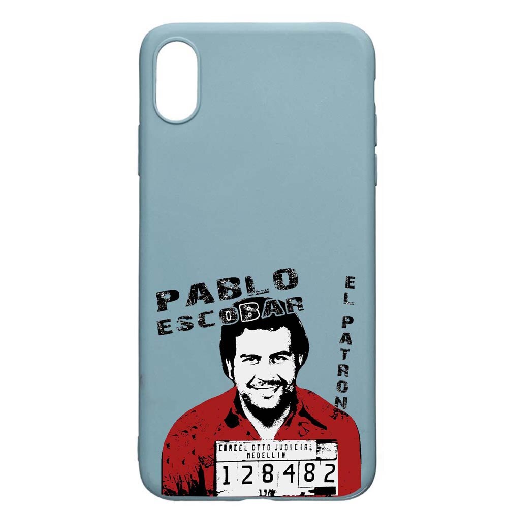 Husa Apple iPhone XS / X, Narcos, rezistenta la uzura, anti-alunecare, din silicon Premium, Cornflower, CF444