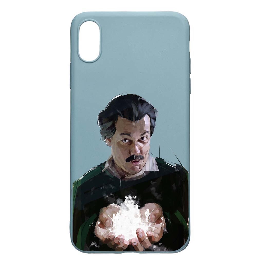 Husa Apple iPhone XS / X, Pablo Escobar Narcos, rezistenta la uzura, anti-alunecare, din silicon Premium, Cornflower, CF446