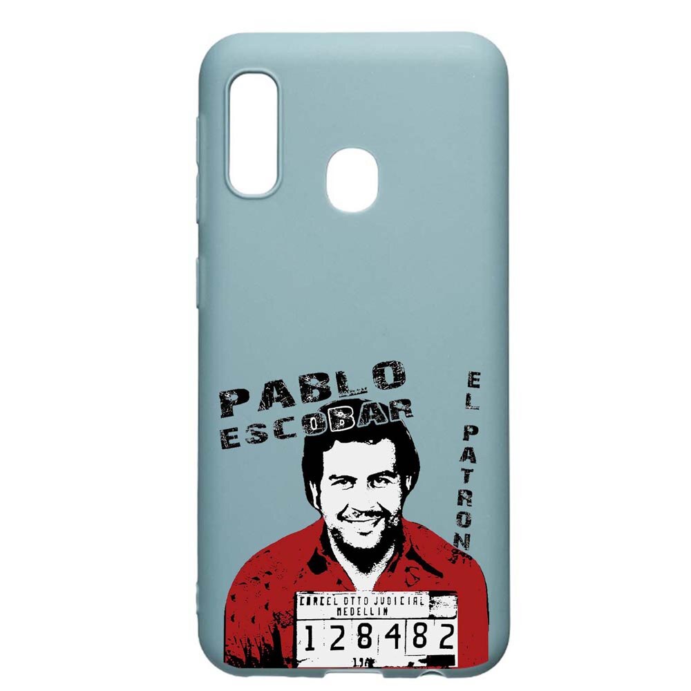 Husa Samsung Galaxy A70e, Narcos, rezistenta la uzura, anti-alunecare, din silicon Premium, Cornflower, CF444