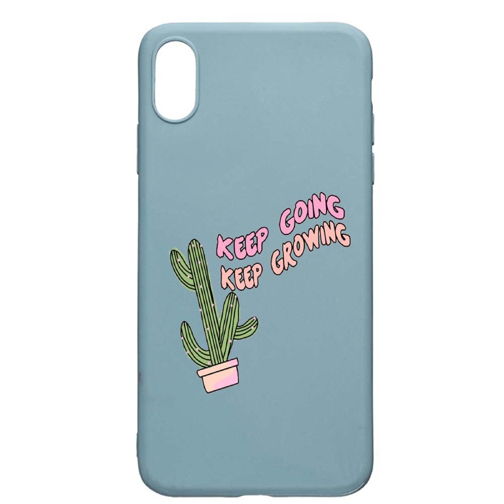 Husa Samsung Galaxy A10, Keep Going, rezistenta la uzura, anti-alunecare, din silicon Premium, Cornflower, CF482