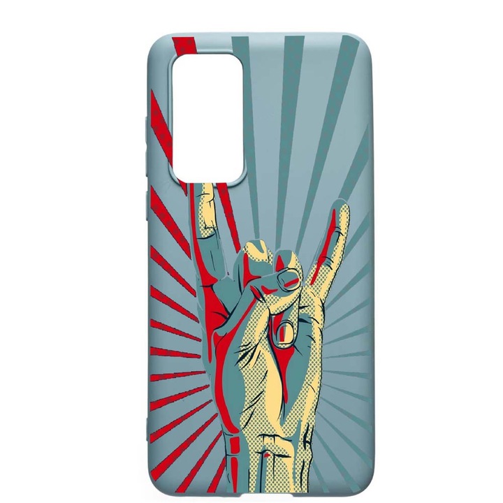 Husa Huawei P40, Rock, rezistenta la uzura, anti-alunecare, din silicon Premium, Cornflower, CF530