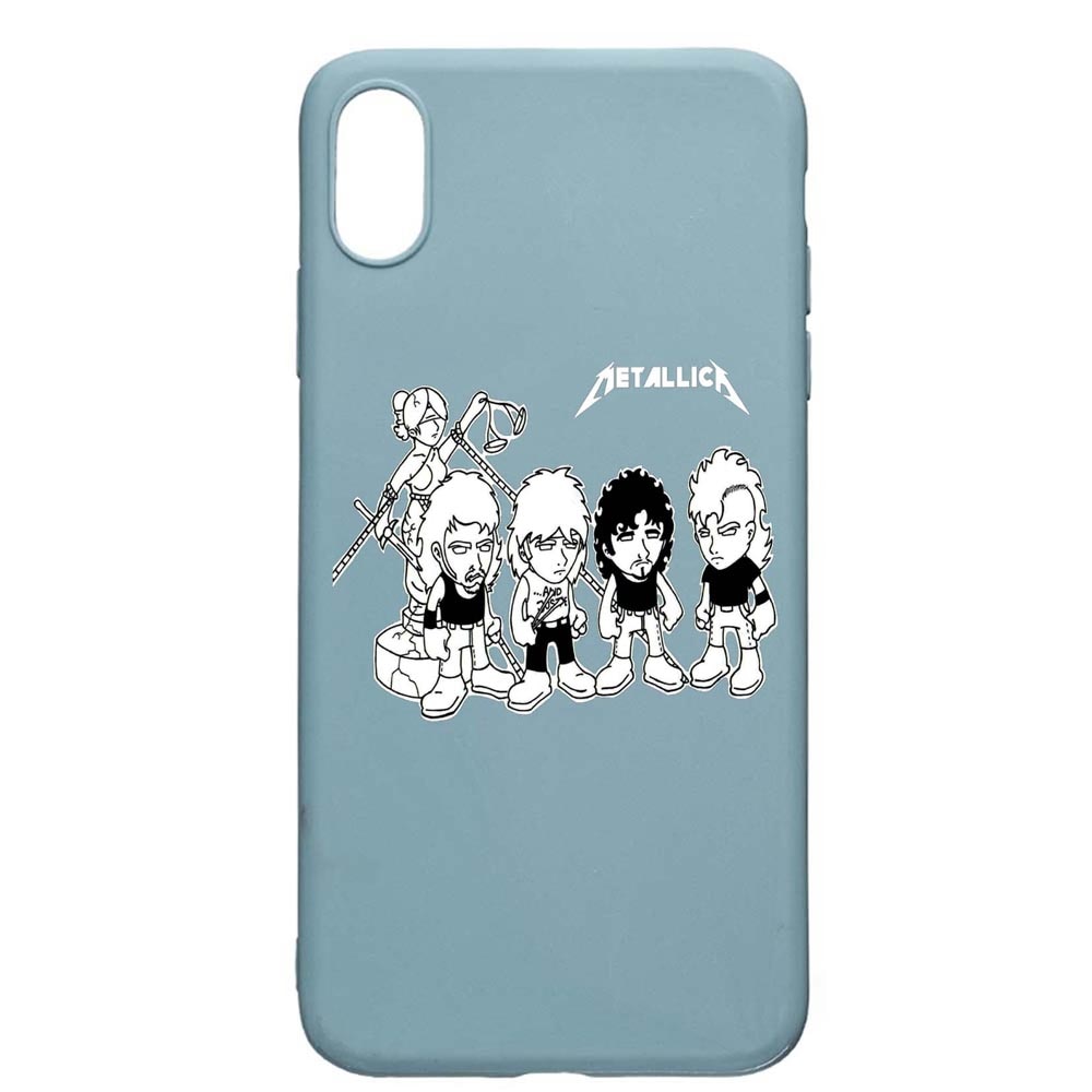 Husa Apple iPhone XS Max, Metallica, rezistenta la uzura, anti-alunecare, din silicon Premium, Cornflower, CF544