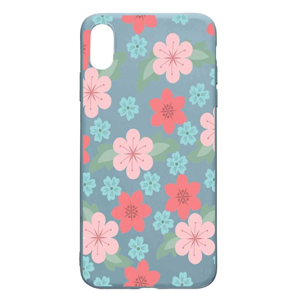 Husa Samsung Galaxy A10, Flowers, Pastel Colors, rezistenta la uzura, anti-alunecare, din silicon Premium, Cornflower, CF515