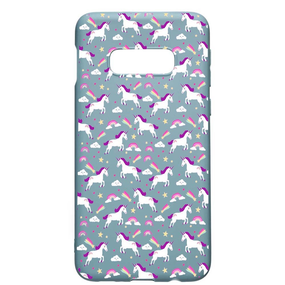 Husa Samsung Galaxy S10e, Unicorn, rezistenta la uzura, anti-alunecare, din silicon Premium, Cornflower, CF520