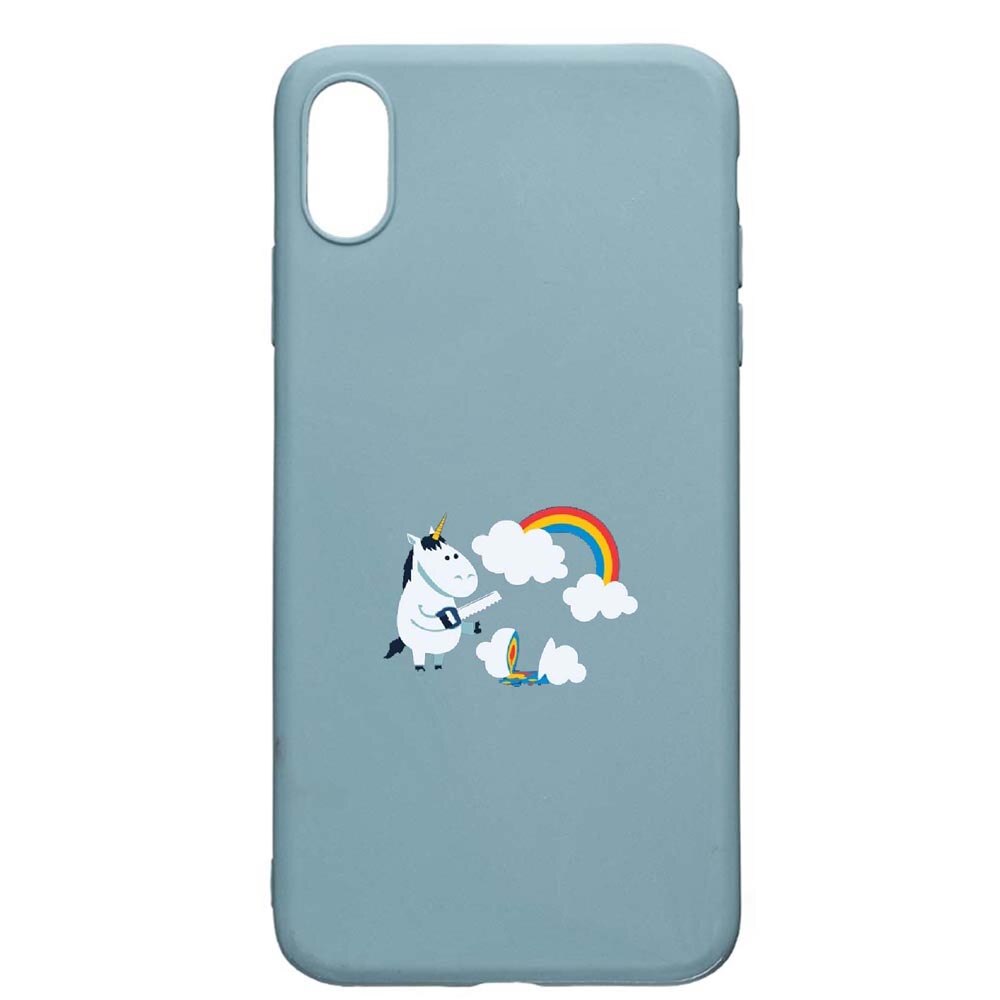 Husa Apple iPhone XS Max, Unicorn - Cloud, rezistenta la uzura, anti-alunecare, din silicon Premium, Cornflower, CF527