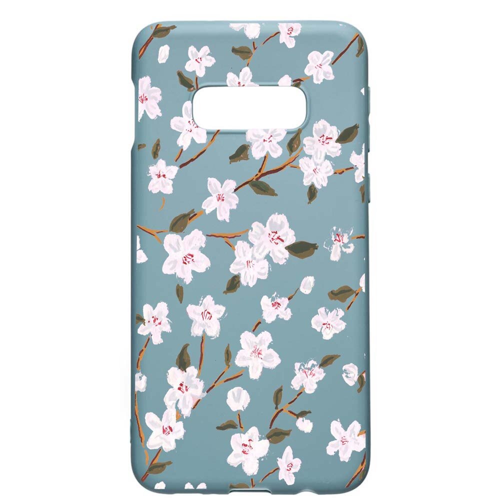 Husa Samsung Galaxy S10e, Spring Flowers, rezistenta la uzura, anti-alunecare, din silicon Premium, Cornflower, CF512