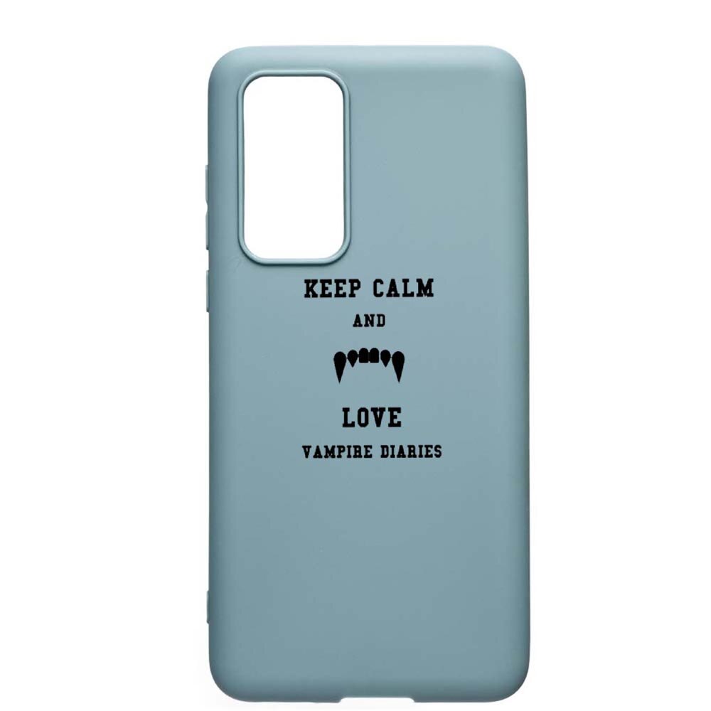 Husa Huawei P40, Vampire Diaries - Keep Calm, rezistenta la uzura, anti-alunecare, din silicon Premium, Cornflower, CF581