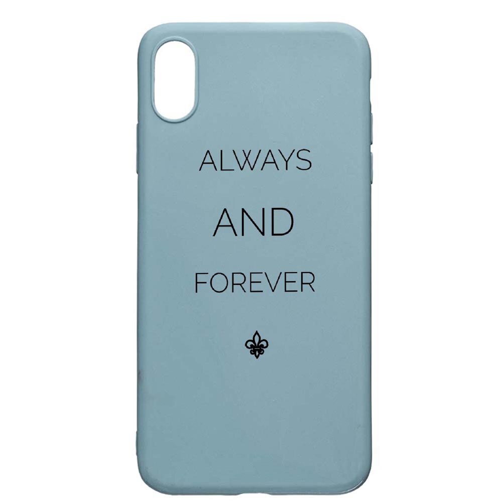 Husa Apple iPhone XS Max, Vampire Diaries - Always and forever, rezistenta la uzura, anti-alunecare, din silicon Premium, Cornflower, CF583