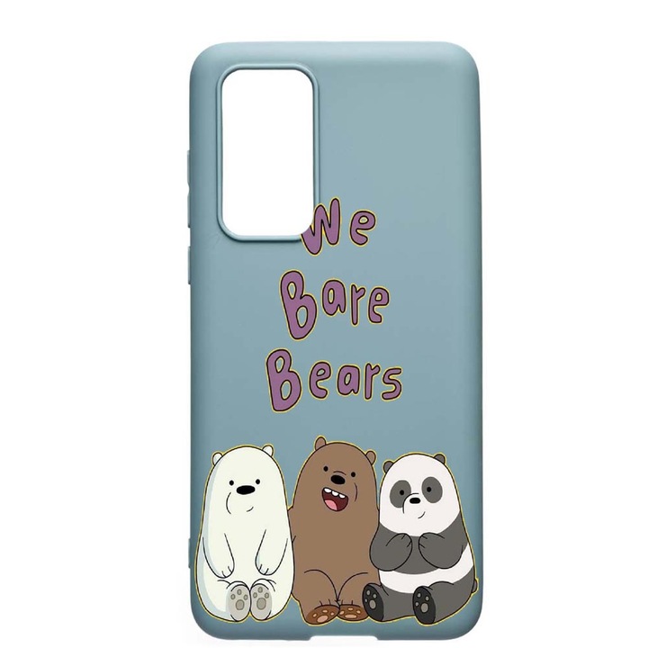 Husa Huawei P40, We Bare Bears, rezistenta la uzura, anti-alunecare, din silicon Premium, Cornflower, CF588