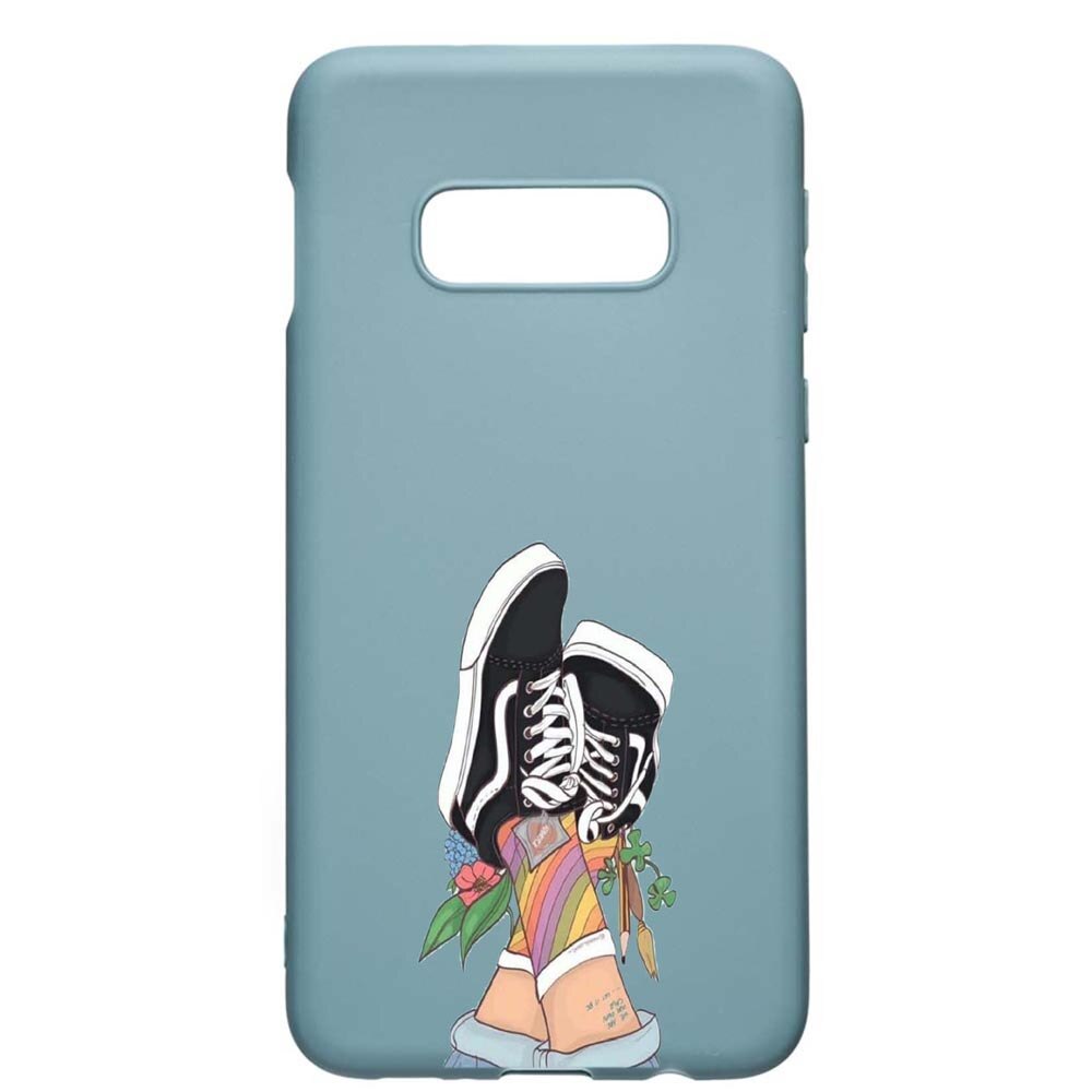 Husa Samsung Galaxy S10e, Vans - Gym Shoes, rezistenta la uzura, anti-alunecare, din silicon Premium, Cornflower, CF600