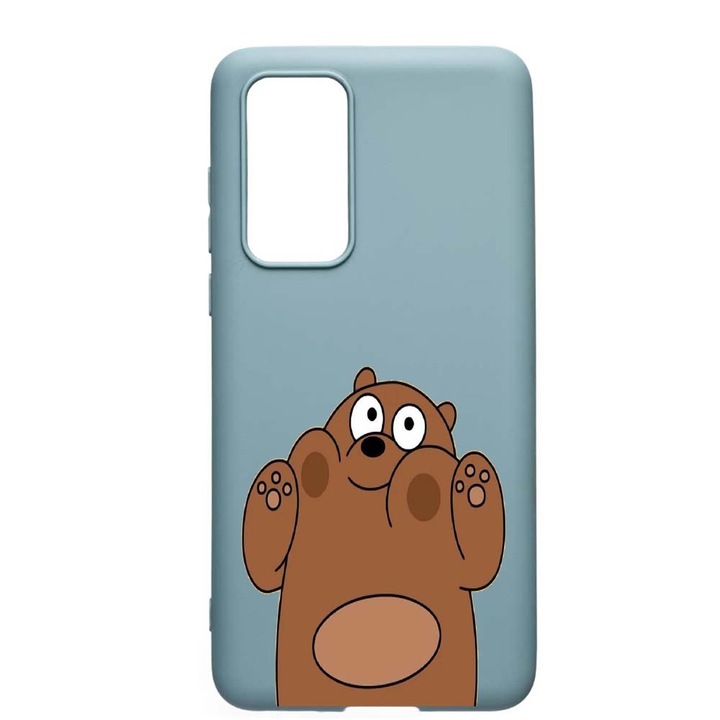Husa Huawei P40, Bears, rezistenta la uzura, anti-alunecare, din silicon Premium, Cornflower, CF589