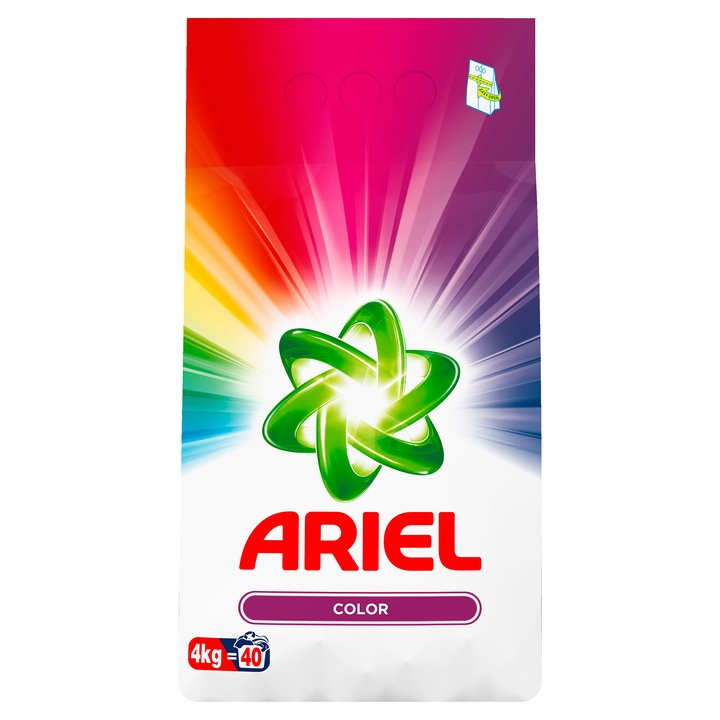 Detergent pudra Ariel Color, 40 spalari, 4 kg