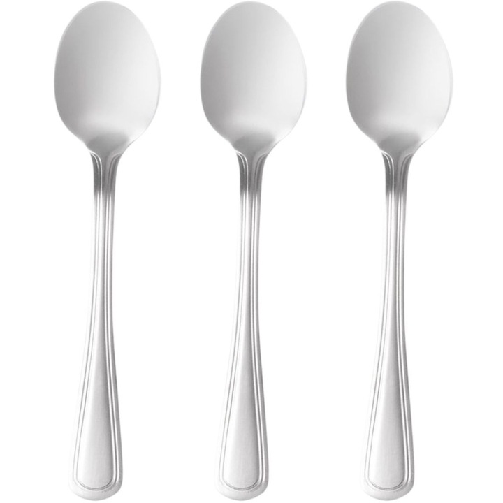 Set lingurita ceai Domotti London, 14 cm, 3 piese, inox