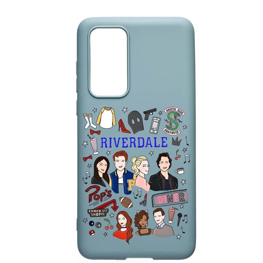 Husa Samsung Galaxy S20, Riverdale, rezistenta la uzura, anti-alunecare, din silicon Premium, Cornflower, CF607