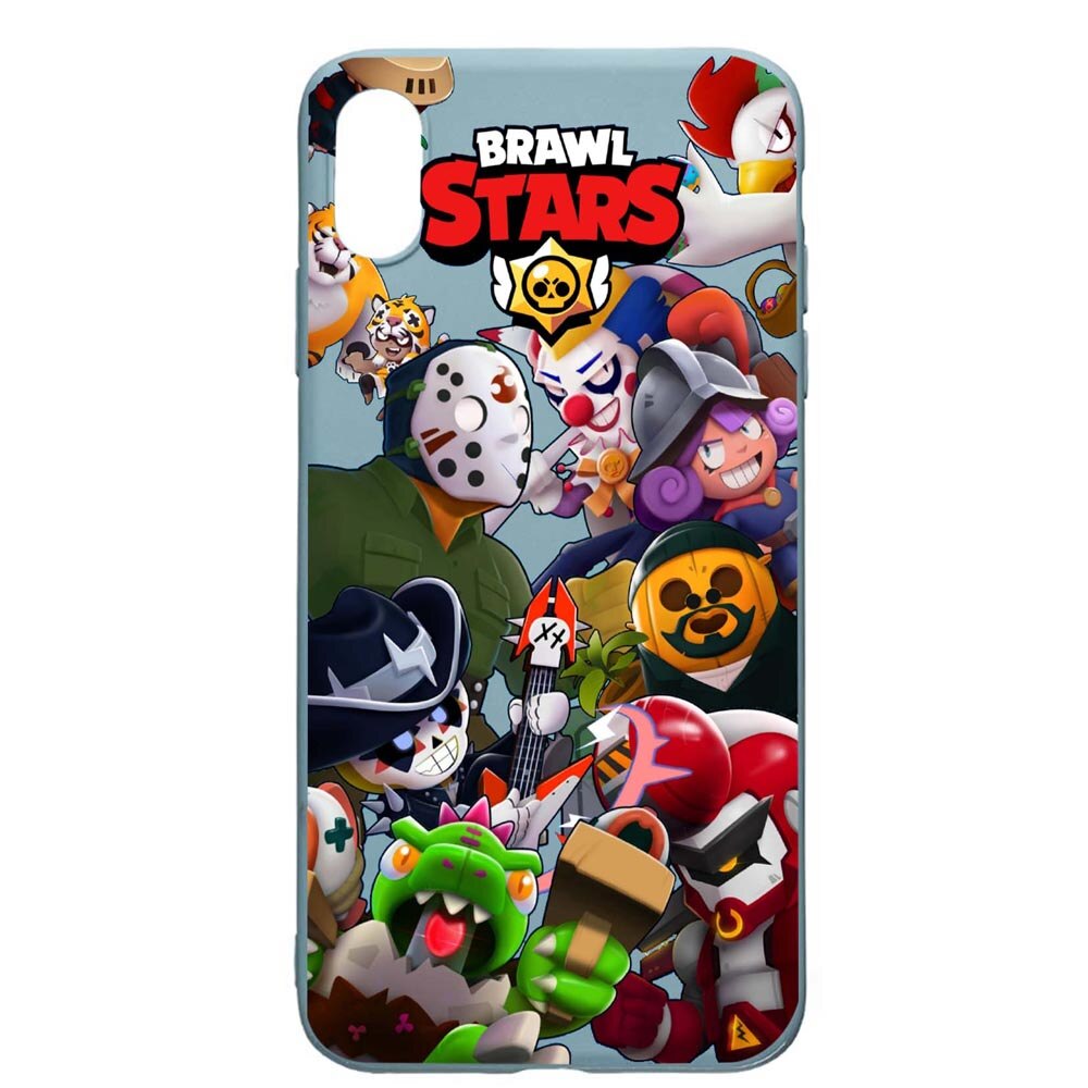 Husa Apple iPhone XS Max, Brawl Stars, rezistenta la uzura, anti-alunecare, din silicon Premium, Cornflower, CF646