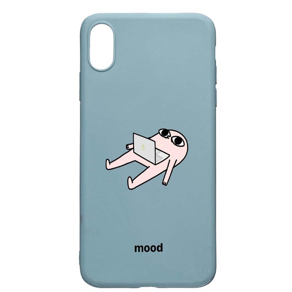Husa Apple iPhone XS Max, Meme, rezistenta la uzura, anti-alunecare, din silicon Premium, Cornflower, CF659
