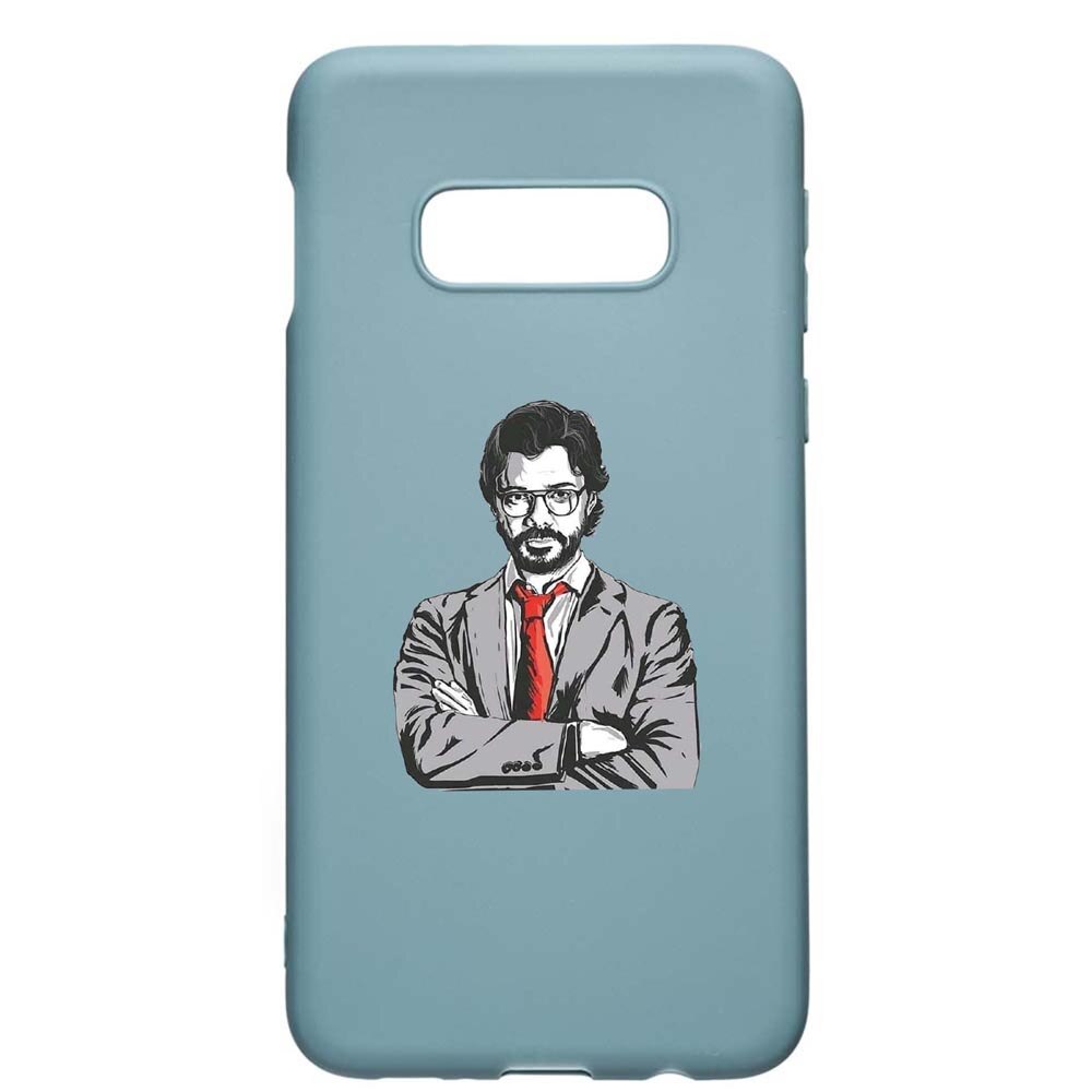 Husa Samsung Galaxy S10e, La Casa De Papel - Profesor, rezistenta la uzura, anti-alunecare, din silicon Premium, Cornflower, CF712