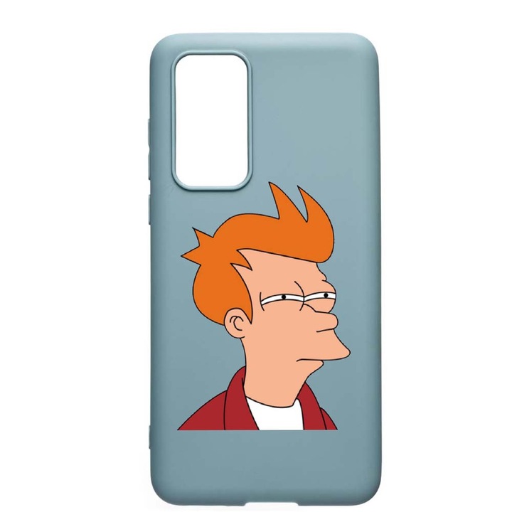 Husa Huawei P40, Meme, rezistenta la uzura, anti-alunecare, din silicon Premium, Cornflower, CF663