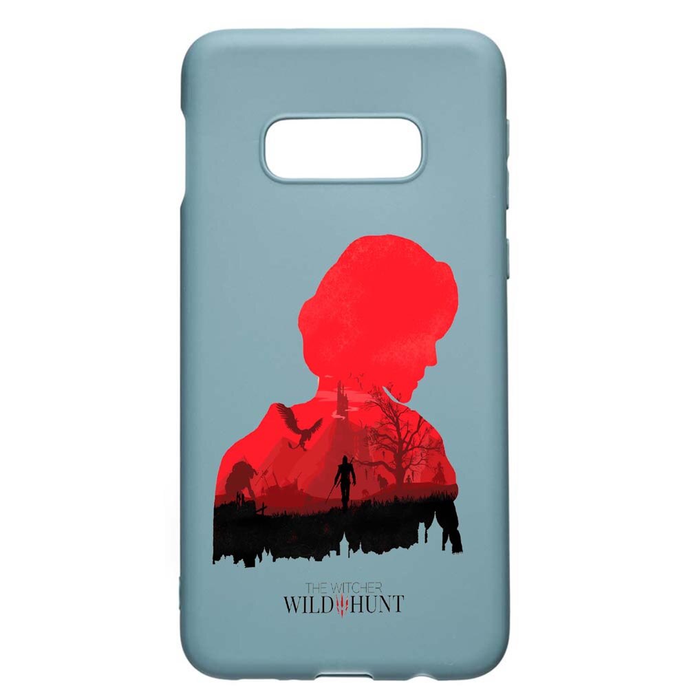 Husa Samsung Galaxy S10e, The Witcher, rezistenta la uzura, anti-alunecare, din silicon Premium, Cornflower, CF428
