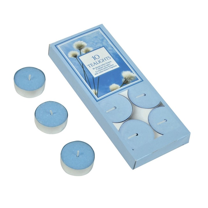 Комплект от 10 памучни ароматизирани свещи 3 х 2 см