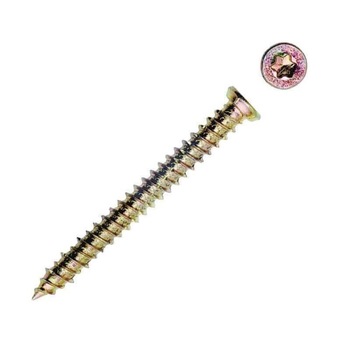 Set 100 de Suruburi Zincate pentru Beton, 7.5x112 mm Set 100 de Suruburi Zincate pentru Beton, 7.5x112 mm