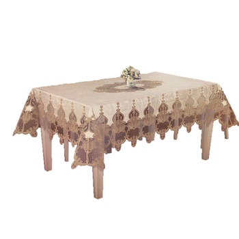 Fata de masa din catifea , model Lale , 160 x 300 , bej Fata de masa din catifea , model Lale , 160 x 300 , bej