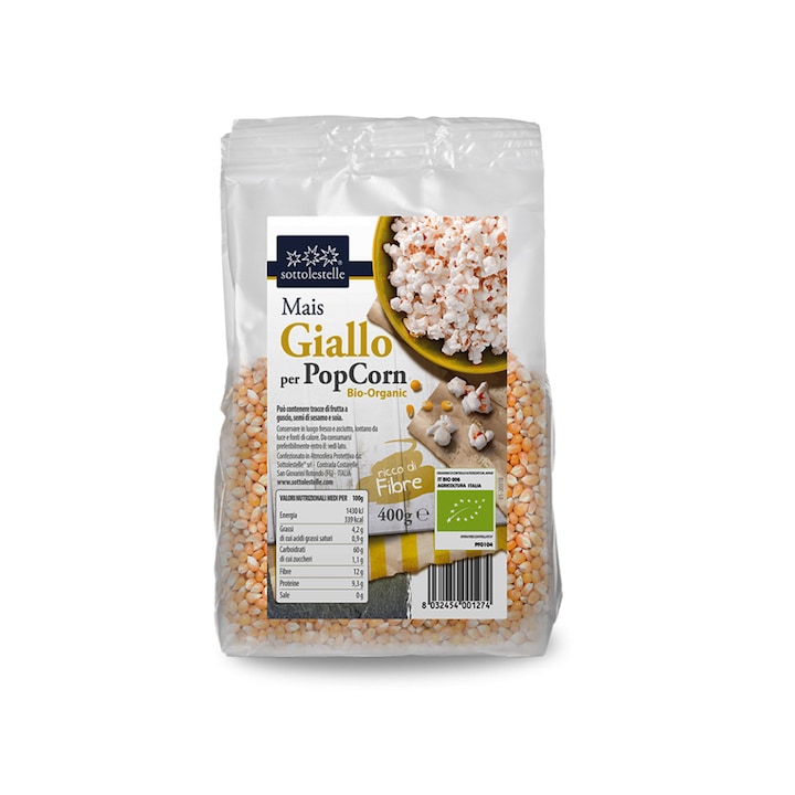 Porumb pentru popcorn ECO 400 g Sottolestelle