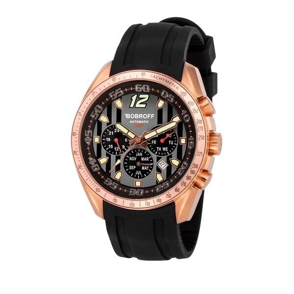 Ceas automatic barbatesc, Bobroff, BF0016V2GN, Auriu