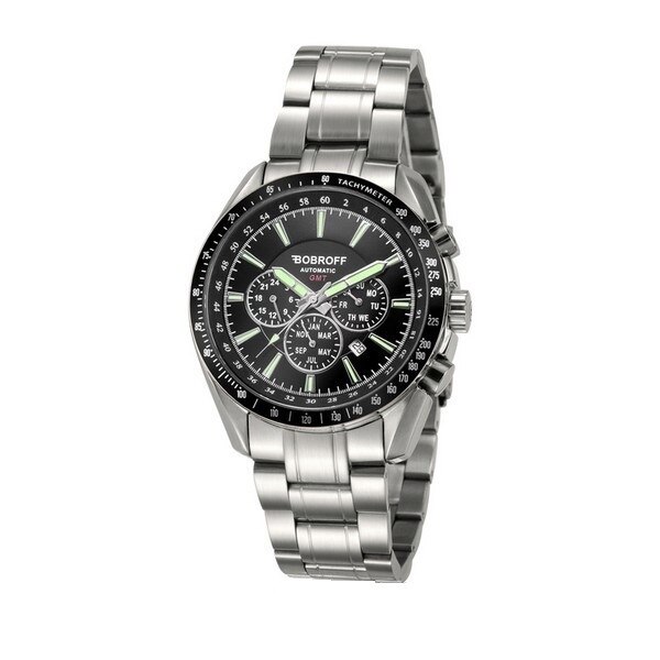Ceas automatic barbatesc, Bobroff, BF0010V2, Argintiu