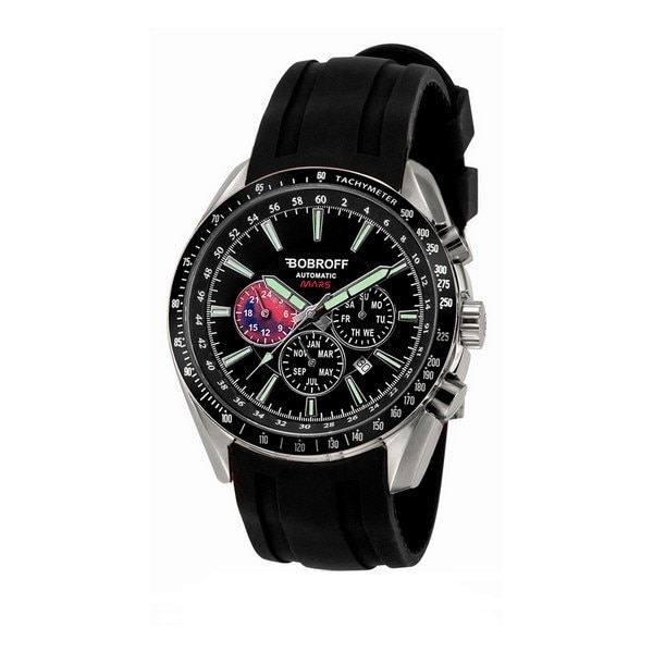 Ceas automatic barbatesc, Bobroff, BF0011-S010, Argintiu