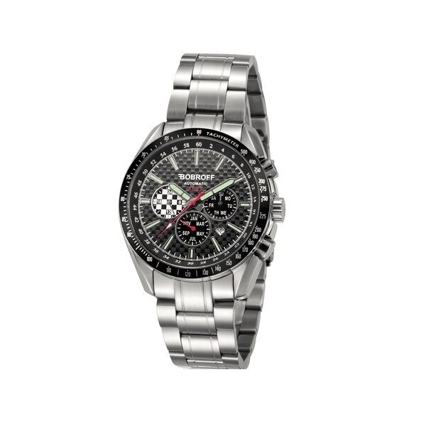 Ceas automatic barbatesc, Bobroff, BF0012V2, Argintiu
