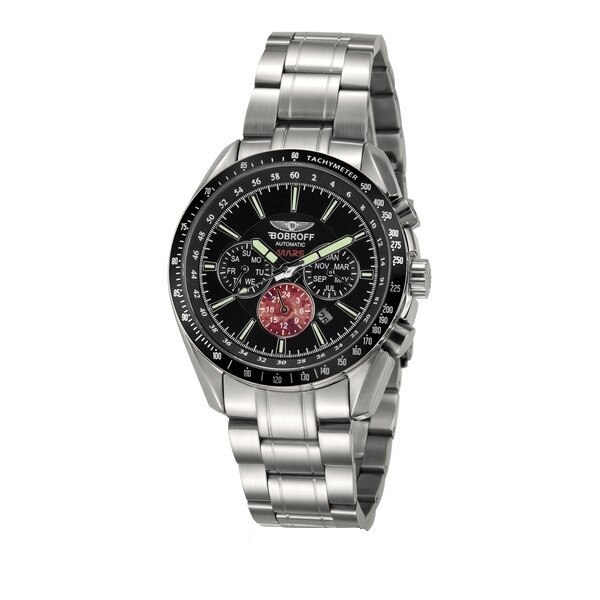 Ceas automatic barbatesc, Bobroff, BF0011, Argintiu