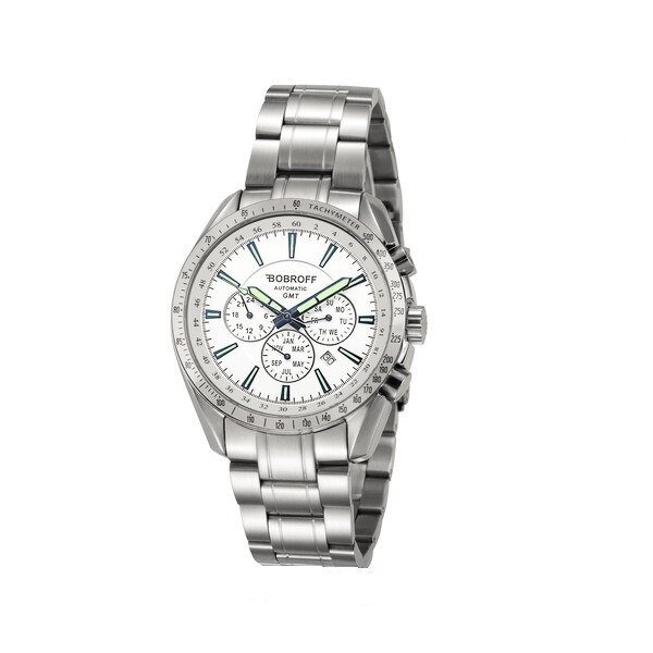 Ceas automatic barbatesc, Bobroff, BF0015V2, Argintiu