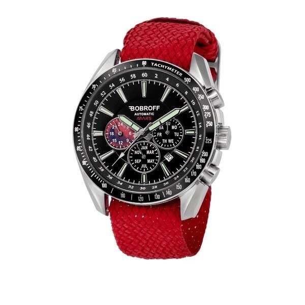 Ceas automatic barbatesc, Bobroff, BF0011PR, Argintiu
