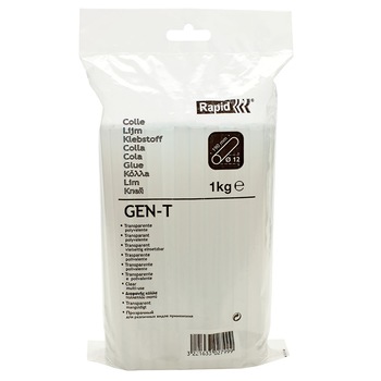 Baton silicon Rapid GEN-T Universal transparent, Ø12mm x 190mm, baza EVA, 1 kg/pachet 40302799 Baton silicon Rapid GEN-T Universal transparent, Ø12mm x 190mm, baza EVA, 1 kg/pachet 40302799