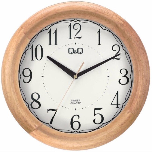 Ceas de perete Q&Q 0254K507Y Lemn natur