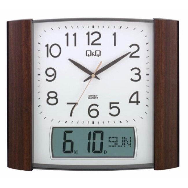 Ceas de perete Q&Q 0257K500Y Dublu Afisaj