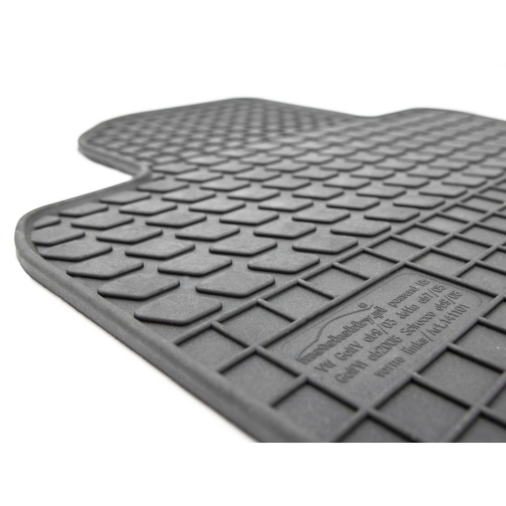 Set 2 covorase fata din cauciuc, Motohobby, Seat Leon I (1999-2005), Skoda Octavia I (1996-2004), Volkswagen Bora (1998-2004), Golf IV (1997-2006) si New Beetle (1998-2010)