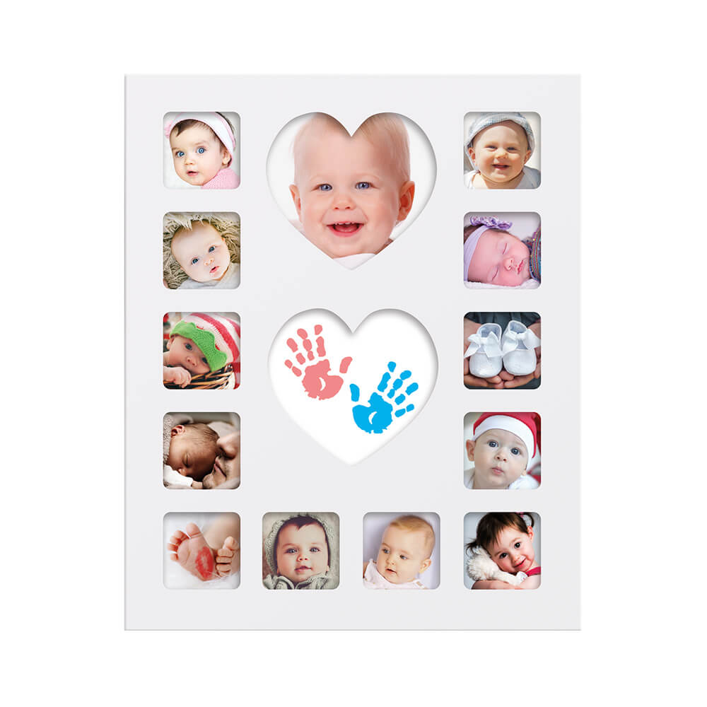 Rama foto primul an cu amprente bebe 29.5 x 36 centimetri, Happy Hands