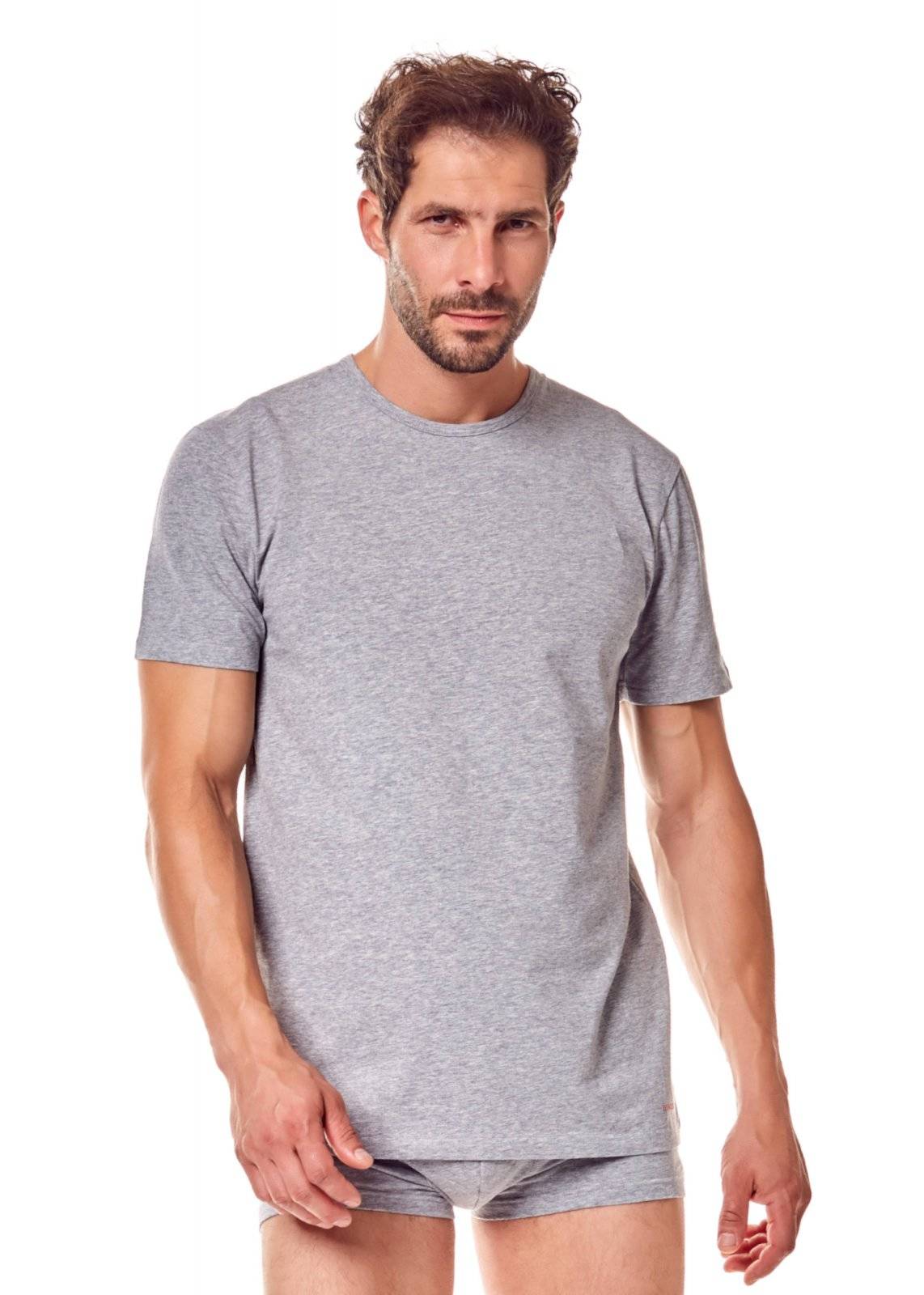 Tricou barbatesc Henderson Red Line gri