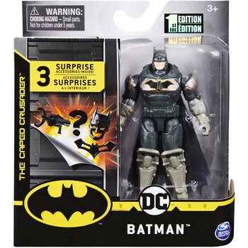 Figurina Batman 10 cm cu 3 accesorii surpriza Figurina Batman 10 cm cu 3 accesorii surpriza