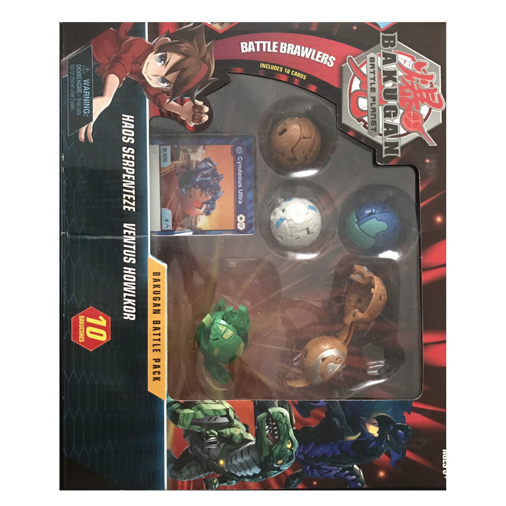 Bakugan Battle Pack - Haos Serpenteze Si Ventus Howlkor, Cu 5 Figurine ...