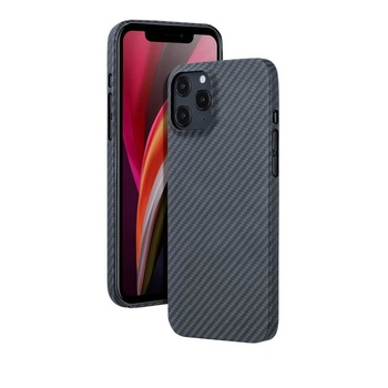 Capac Protectie Spate Cellara Din Fibra De Aramid Pentru iPhone 12/12 Pro - Negru Capac Protectie Spate Cellara Din Fibra De Aramid Pentru iPhone 12/12 Pro - Negru
