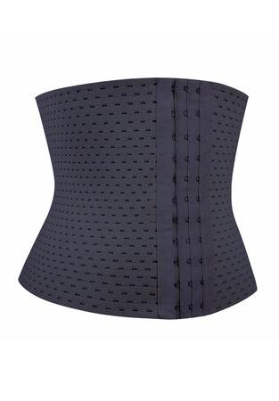 Corset Modelator Talie de Viespe eOptima® C2 Vesta XL, Waist Trainer, Material Perforat, Inchidere Multipunct, Slim and Lift, Supra Elastic, Negru