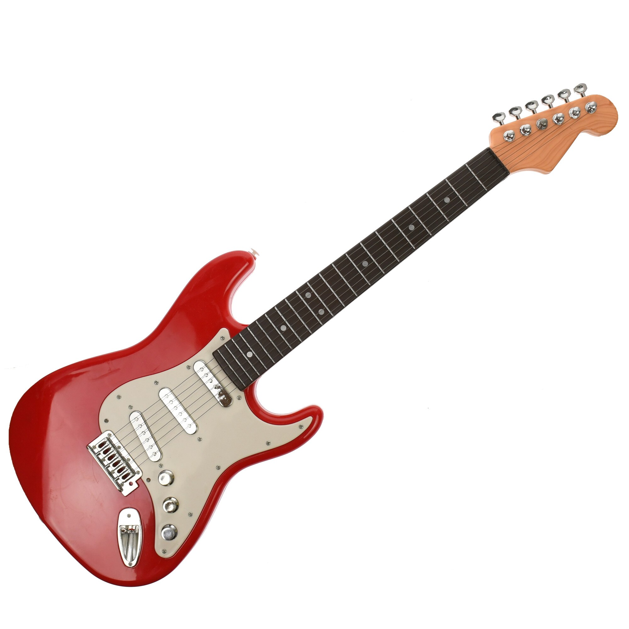 Chitara de jucarie rosie din PVC, electrica, 67 de cm - 3713B