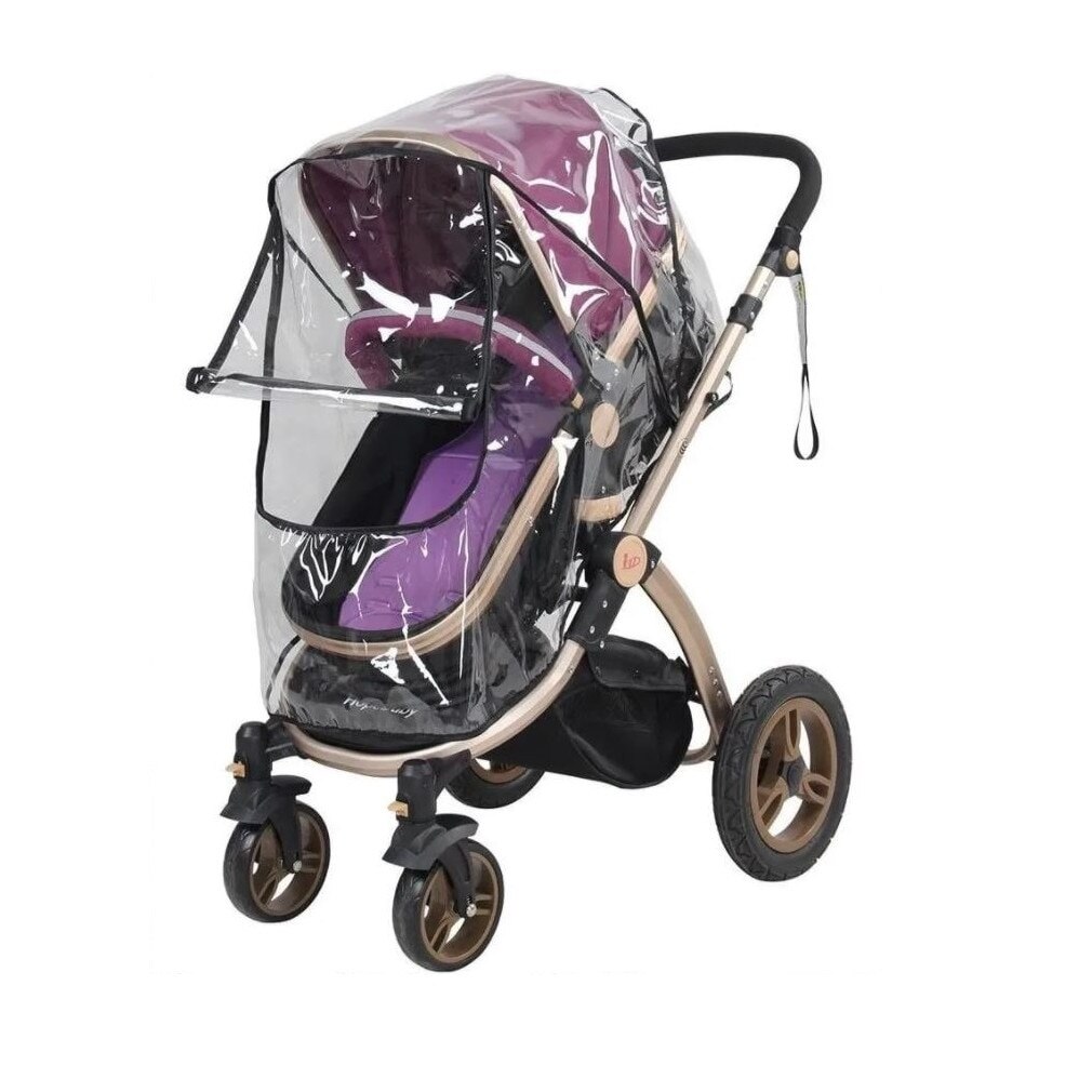 Husa de ploaie pentru carucior, PVC, 37 x 22 x 37 inch, Transparent