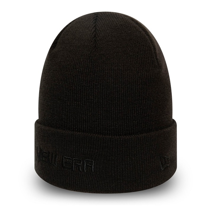 Шапка с лого New Era Essential Knit, Черен